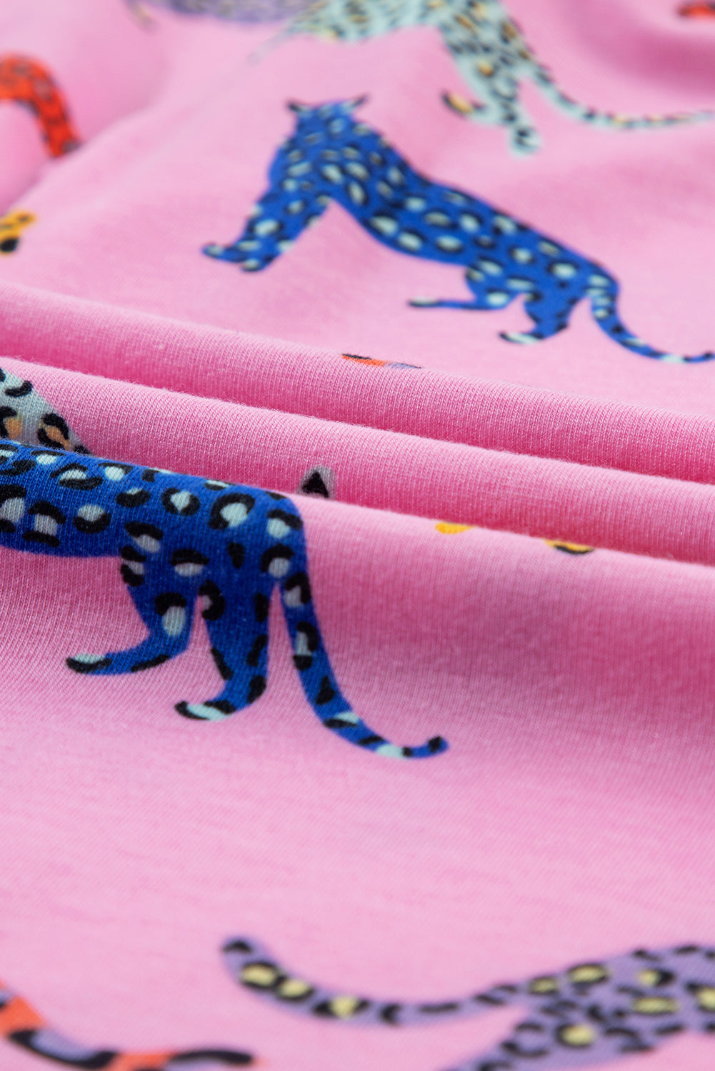 Pink Cheetah Print Shirt and Pants Pajama Set