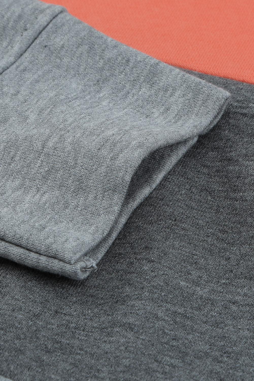Gray Crew Neck Colorblock Plus Size Sweatshirt