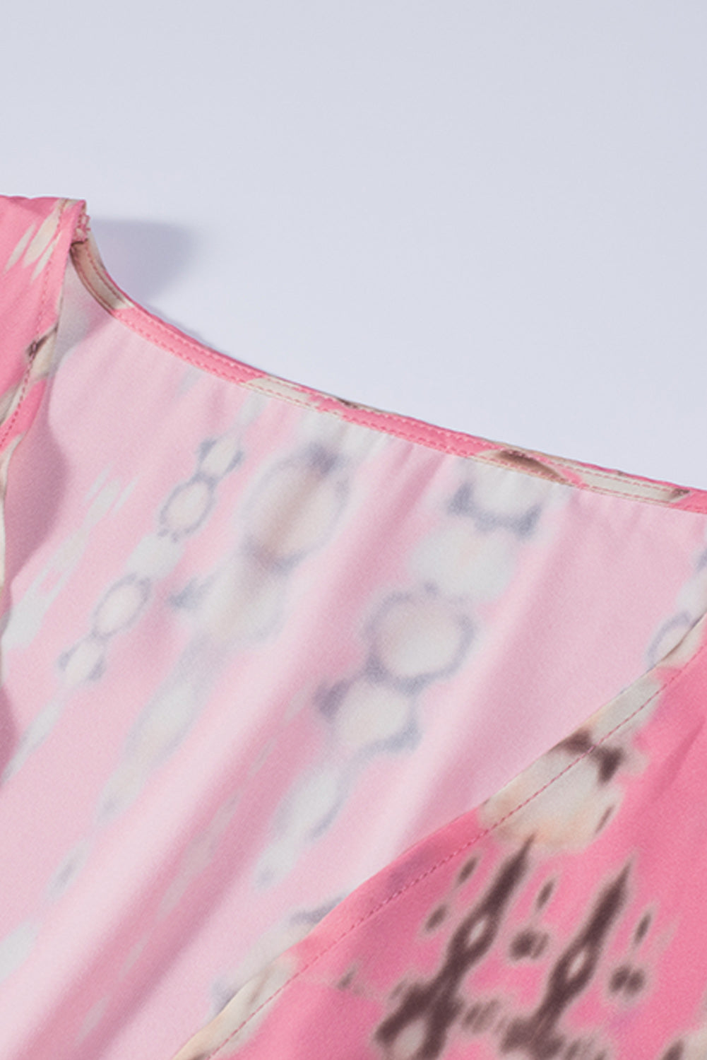 Pink Bohemian Tie Dye Oversize Long Kimono