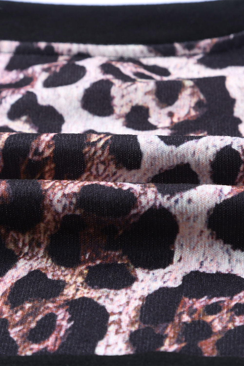 Black Leopard Detail Plus Size Cardigan
